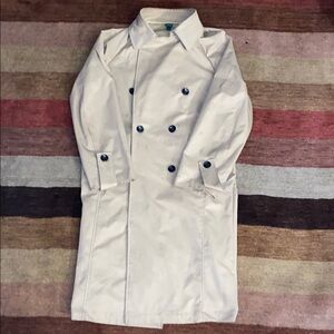 Classic Double-Breasted Trench Coat - Cream